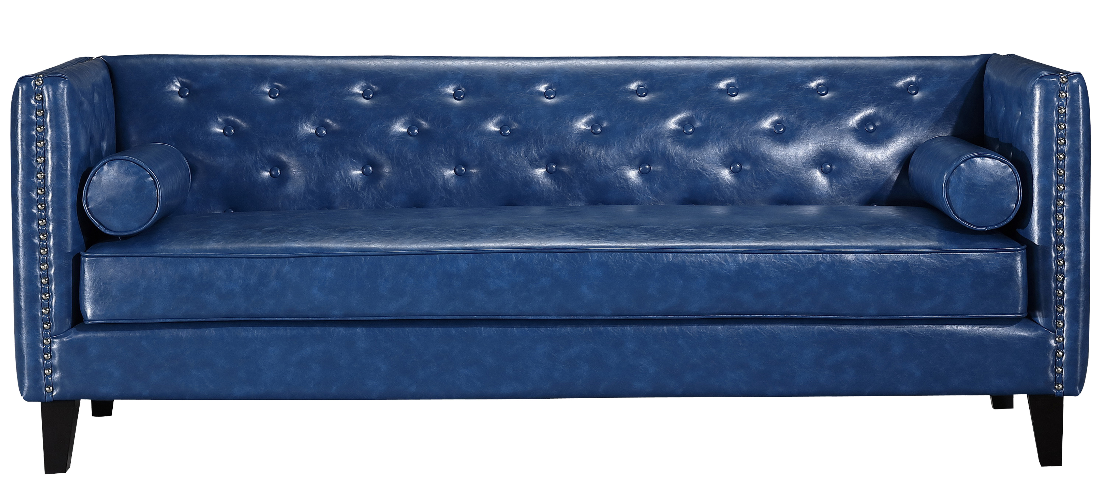 Sebastian Sofa Peacock Blue Leather Designer8