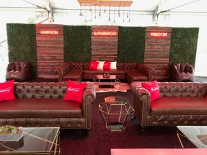 Leather sofas for events